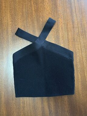 Quince Black Ribbed Knit Tank